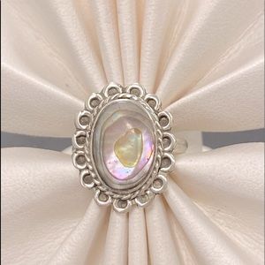 Mother of Pearl Silver Ring